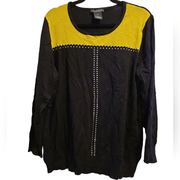 Alison Sheri sweater with metal accents 2X - Picture 1 of 4